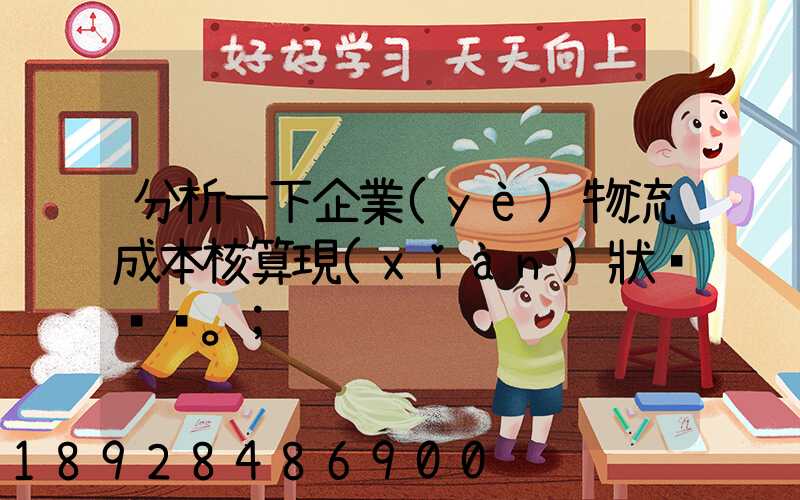 分析一下企業(yè)物流成本核算現(xiàn)狀。